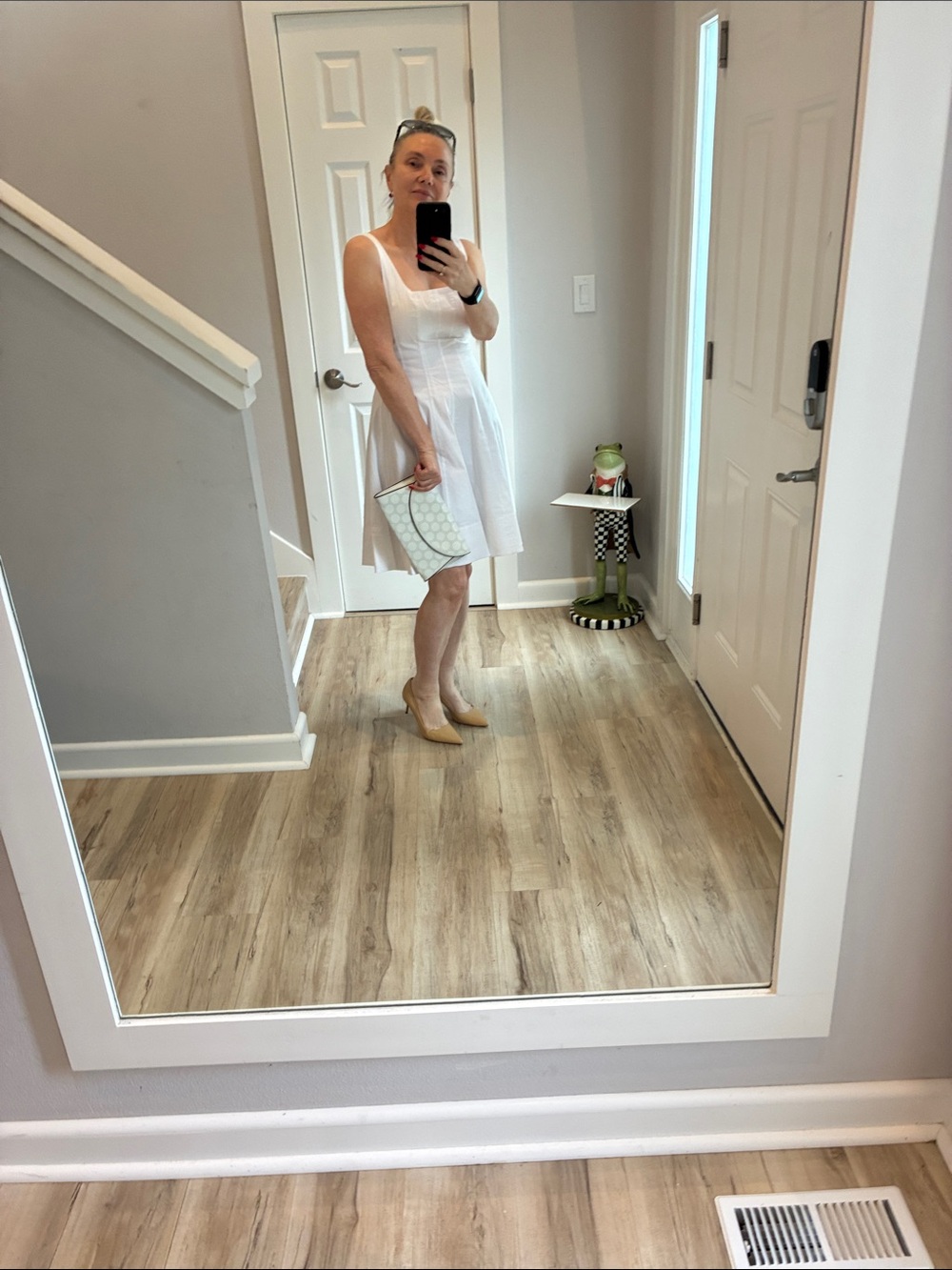 Diane Von Furstenberg White Sleeveless Fit-and-Flare Mini Dress